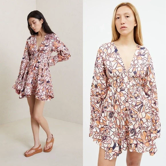 A.L.C. Salina Linen Mini Dress - Picture 1 of 9